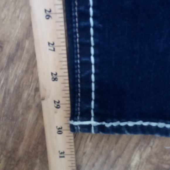 Rock Revival Women's 26 Dark Wash Skinny Jeans Amy Bejeweled Distressed NWOT - Picture 13 of 13